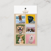 ペットドッグ6フォトグ食べ物を与えリッドソーシャルメディアQRコード 名刺 (裏面)