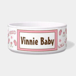 ペットドッグ ピンクボウル 大 "食事と引き換えに遊ぶ" ボウル