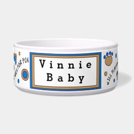 ペットドッグ ブルーボウル 大 "食事と引き換えに遊ぶ" ボウル