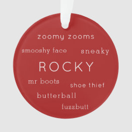 ペットドパーソナライズされたッグの子犬の愛称写真 オーナメント