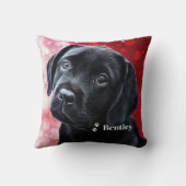 ペットドパーソナライズされたッグ愛人モノグラムモダン写真 クッション (裏面)