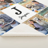 ペットドパーソナライズされたッグ愛人写真コラージュ シェルパブランケット (3/4)