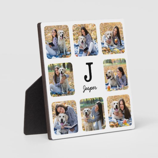ペットドパーソナライズされたッグ愛人写真コラージュ フォトプラーク (正面)