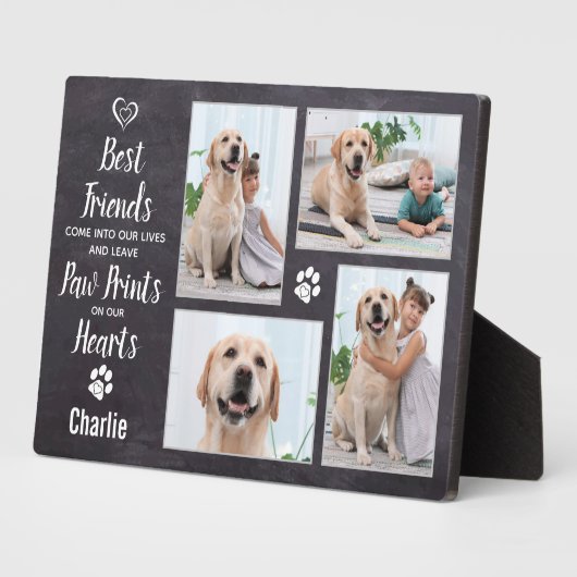 ペットド素朴ッグ記念写真集コラージュ記念 フォトプラーク (側面)