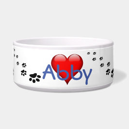 ペットナムパーソナライズされたポープリントパターン ボウル