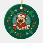 ペットナースのクリスマスグッズ セラミックオーナメント (正面)