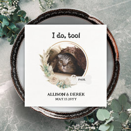 ペットネームドッグキャットカスタムリース写真結婚のナプキ スタンダードカクテルナプキン