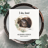 ペットネームドッグキャットカスタムリース写真結婚のナプキ スタンダードカクテルナプキン