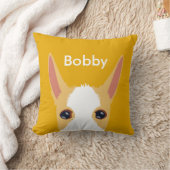 ペットネームドッグ顔 クッション (ブランケット)