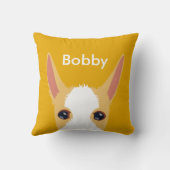 ペットネームドッグ顔 クッション (裏面)