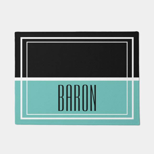 ペットネームパーソナライズされたフード&ウォーターマット ドアマット (正面)