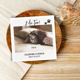 ペットネーム犬カスタム猫おもしろい結婚写真のナプキン スタンダードカクテルナプキン