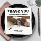 ペットネーム犬カスタム猫フォトズおもしろい結婚ス スタンダードカクテルナプキン