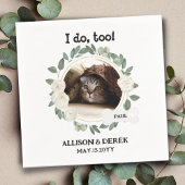 ペットネーム犬カスタム猫リース結婚ズ スタンダードカクテルナプキン