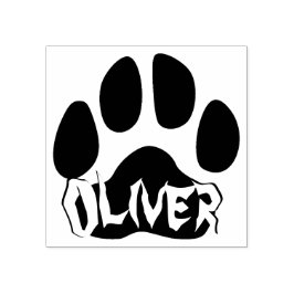 ペットネーム素晴らし付き猫ポープはっきりしたプリント ラバースタンプ