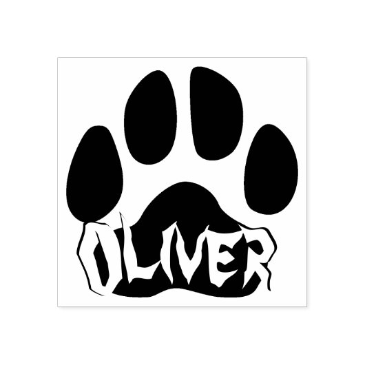 ペットネーム素晴らし付き猫ポープはっきりしたプリント ラバースタンプ (インプリント)