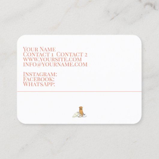 ペットハウスシッター-名刺 名刺 (裏面)