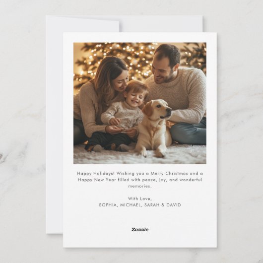 ペットハッピーハウリデイズドッグクリスマスグリーティングフォト シーズンカード (裏面)