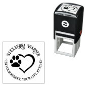 ペットハートポープリント名差出人住所 セルフインキングスタンプ (インサイチュ)