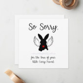 ペットバニー悔やみや弔慰 ノートカード (正面/裏面インサイチュ)