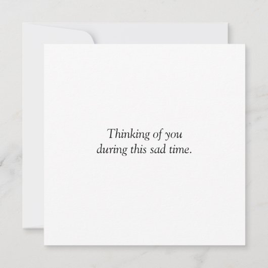 ペットバニー悔やみや弔慰 ノートカード (裏面)