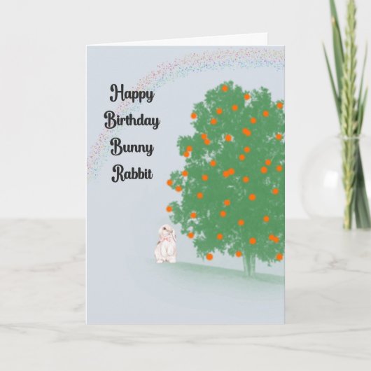 ペットバニー用誕生日カード カード (正面)