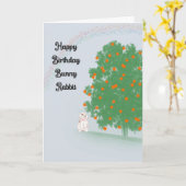 ペットバニー用誕生日カード カード (黄色い花)