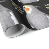 ペットバードコッカティエルフォトハッピーBIRDthデイ誕生日 ラッピングペーパー (ロールコーナー)