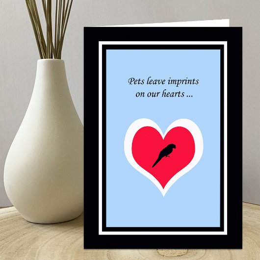 ペットバード悔やみや弔慰 カード