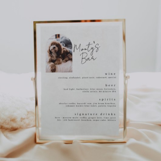 ペットバー メニュー看板 ポスター
