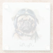 ペットパイロットパグカスタマイズ ガラスコースター (裏面)