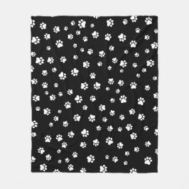 ペットパウ - 猫または犬のシームレスパターン フリースブランケット
