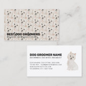 ペットパターンウエストハイランドテリアードッグ 名刺 (正面/裏面)