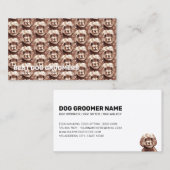 ペットパターンブラウンコッカースパニエル犬カールドッグ 名刺 (正面/裏面)