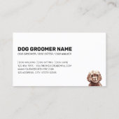 ペットパターンブラウンコッカースパニエル犬カールドッグ 名刺 (裏面)