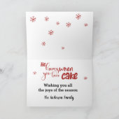 ペットパーソナライズされたおもしろいフォトファミリークリスマス シーズンカード (内部)