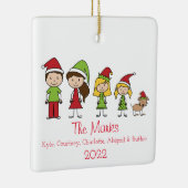 ペットパーソナライズされたと可愛いクリスマスキャラクター セラミックオーナメント (右)