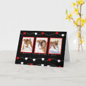 ペットパーソナライズされたのバレンタイン挨拶 カード (黄色い花)