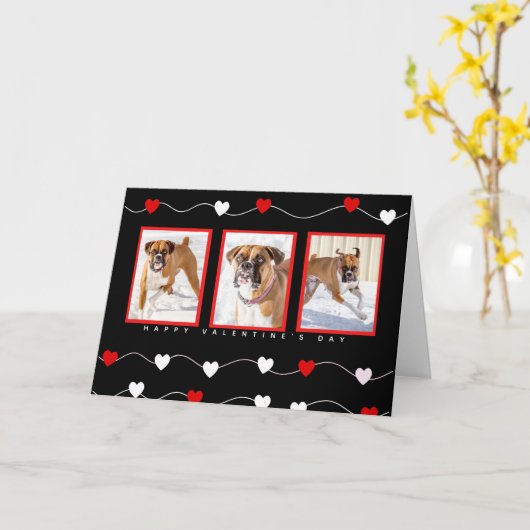 ペットパーソナライズされたのバレンタイン挨拶 カード (黄色い花)