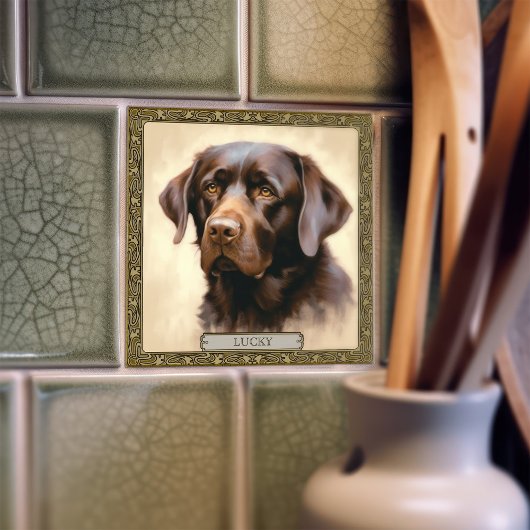ペットパーソナライズされたのポートレートを使ったセラミックタイル タイル