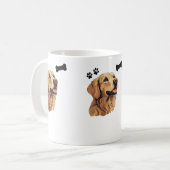 ペットパーソナライズされたのマグカップ、犬のママのプレゼント、 コーヒーマグカップ (正面左)