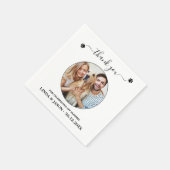 ペットパーソナライズされたの写真ありがとう犬のペット結婚ズ スタンダードカクテルナプキン (角)