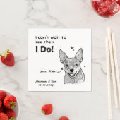 ペットパーソナライズされたの写真ありがとう犬結婚の スタンダードカクテルナプキン (インサイチュ)