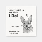 ペットパーソナライズされたの写真ありがとう犬結婚の スタンダードカクテルナプキン (正面)