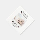 ペットパーソナライズされたの写真ありがとう犬結婚の スタンダードカクテルナプキン (角)