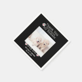 ペットパーソナライズされたの写真ありがとう犬結婚の スタンダードカクテルナプキン (角)