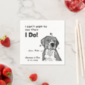 ペットパーソナライズされたの写真ありがとう犬結婚の スタンダードカクテルナプキン (インサイチュ)