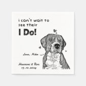 ペットパーソナライズされたの写真ありがとう犬結婚の スタンダードカクテルナプキン (正面)