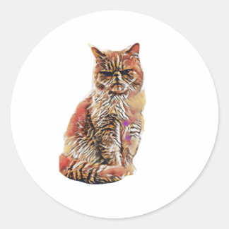 ペットパーソナライズされたの写真からステッカー ラウンドシール