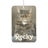 ペットパーソナライズされたの写真と名前の両面車 カーエアーフレッシュナー (正面)